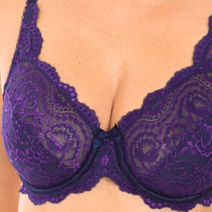Sujetador con aros y sin relleno de encaje 05832 mujer para un soporte natural del busto