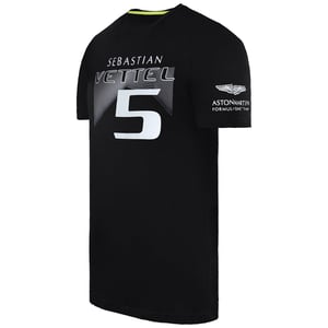 Aston Martin F1 Sebastian Vettel Driver Mens Camiseta negra