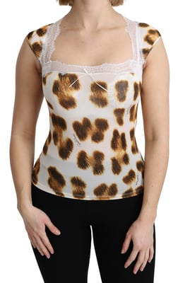 Top de estampado animal de mujer Roberto Cavalli