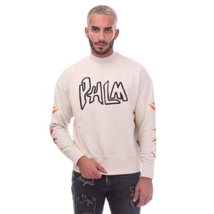Sudadera de cuello alto estampada en color blanco
