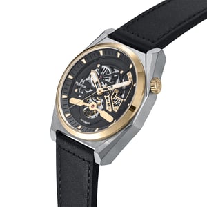 Reloj automático Heritor Amadeus semiesqueleto con correa de cuero