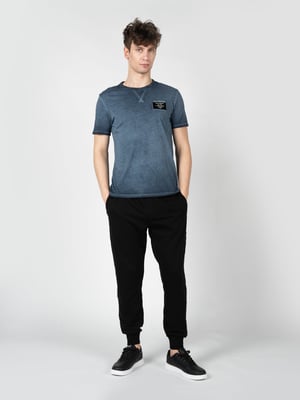 Guess T-Shirt Patch del hombre azul