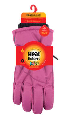 Guantes de invierno con forro térmico Heat Holders para niños - Rosa