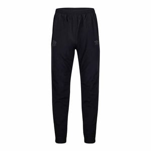 Pantalones de vía negras para hombres tejidos de entrenamiento Umbro Pro