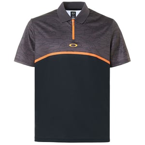Oakley Color Block Camuflage Black Zip Up Mens Polo 434216 02E