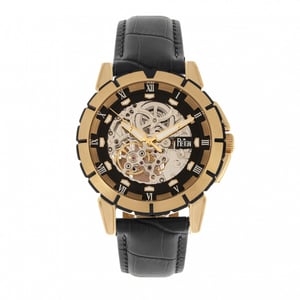 Reloj Automático Esqueleto con Correa de Cuero Reign Philippe