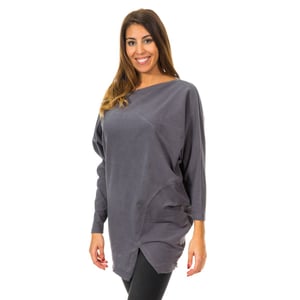 Jersey con mangas de Murcielago cuello de barca 10DVE0780 mujer