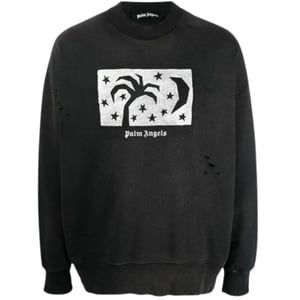 Palm Angels Nightsky Design sudadera negra