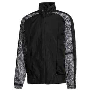 Puma x les benjamins logo masculino chaqueta de pista negra