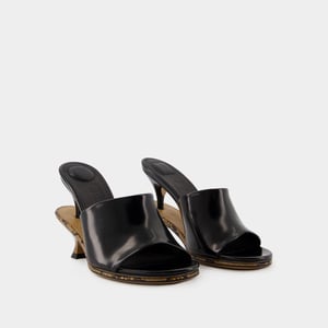 Sandalias Les Doubles Mules - Jacquemus - Piel - Negro