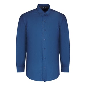Camisa azul de manga larga con estampado de rayas Aquascutum