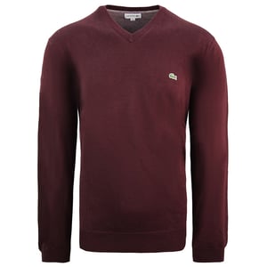 Suéter Borgoña para hombre lacoste simple