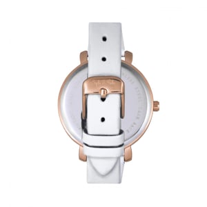 Reloj Sophie & Freda Key West con correa de cuero y cristales Swarovski