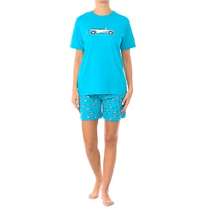Pijama mujer de verano 100% Algodón KL40000 Camiseta manga corta y pantalón corto, Pijamas primavera verano