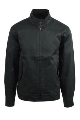 Chaqueta Harrington de algodón encerado Fred Perry en verde oscuro