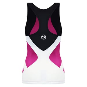 Skins Compresión Triatlón sin mangas sin manga de mujer rosa Back Top T49085051