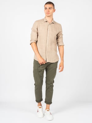 Camisa Xagon Man Lino Hombre Beige