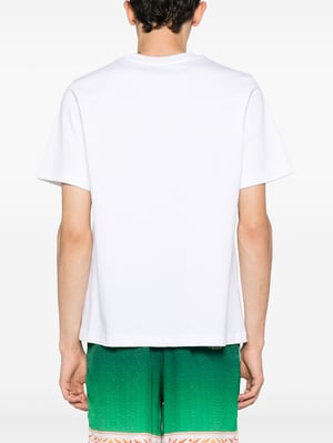 Casablanca Camiseta estampada Playful Eagle Tennis Club en blanco