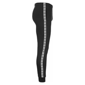 Pantalones de pista negra para hombre con cinta adhesiva