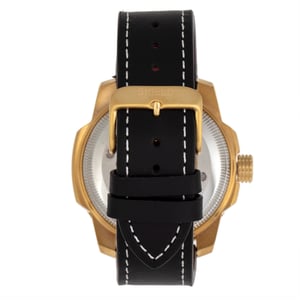 Reloj de buceo para hombre con correa de cuero Shield Shaw y fecha