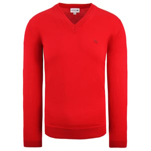 Suéter rojo para hombre de lana pura pura pura