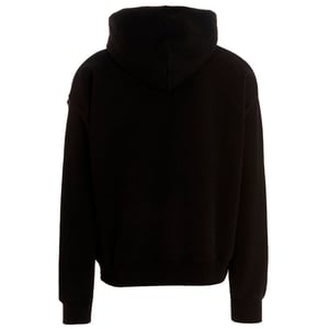 Off-White-Jersey Kapuzen en negro con logo klobigem y forma de paso schmaler