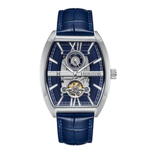 Reloj automático Heritor Masterson semiesqueleto con correa de cuero