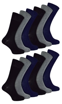 IOMI - Paquete múltiple de 12 pares de calcetines de bambú para diabéticos - BNG