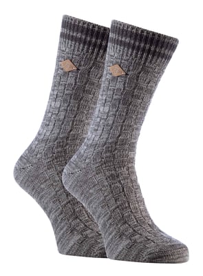 Paquete de 2 calcetines de punto grueso de algodón para hombre.
