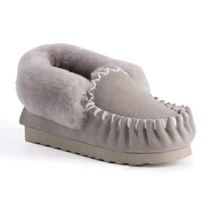 Aus Wooli Australia Mocasín de piel de oveja cosido a mano para mujer
