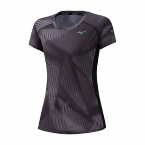 Camiseta Mizuno Aero Mujer Negro/Gris
