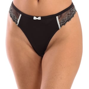 Tanga con encaje bicolor TG601 mujer