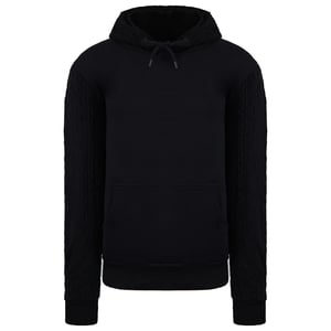 Cable de daño criminal para hombre sudadera con capucha negra