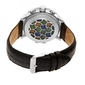 Reloj automático Heritor Aura para hombre con correa de cuero semiesqueleto