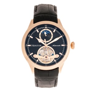 Reloj Automático Heritor Gregory Semi-Esqueleto con Correa de Cuero