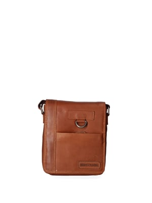 Hill Burry bolsa de hombro hombres COGNAC