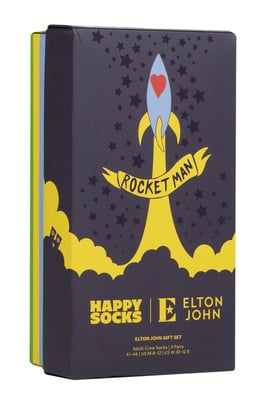 Lote de 3 calcetines unisex Elton John - Azul marino