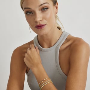 Pulsera Luxenter de Plata de Ley 925 con Circonita Multicolor acabada en oro amarillo de 18K - Tahu