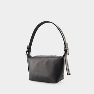 Estuche doble lazo - Kara - Piel - Negro