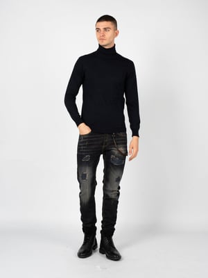 Xagon Man Suéter Turtleneck del hombre azul oscuro