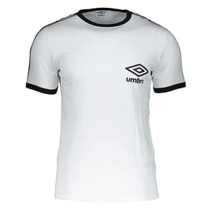Camiseta blanca para hombre de timbre de umbro con cinta adhesiva
