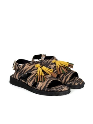 Geox Sandalias Taormina de mujer negro, beige