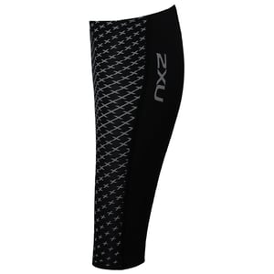 2XU reflejar compresión unisex guardias de ternero negro/plateado