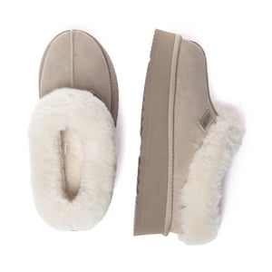 EVER AU Mujer Pantuflas De Piel - Topknot