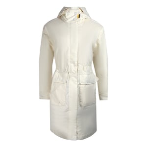 Parajumpers Chaqueta larga acolchada con capucha Eulalia Moonbeam blanca