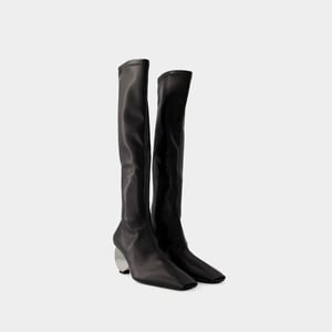 Botas Circle - Courreges - Piel sintética - Negro