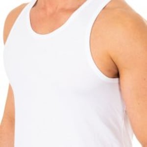 Camiseta de tirante ancho y cuello redondo para hombre A0DGN, Camiseta sin mangas, Camiseta de tirantes, Camiseta de hombre