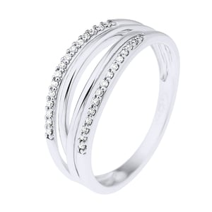 Alliance Double Diamonds 0.080 CTS Oro blanco
