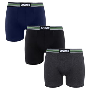 Prince Performance Range 3 Pack Black Dark Grey Boxers MuxPr066