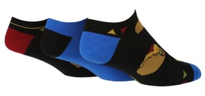 Wild Feet - Lote de 3 calcetines de algodón para hombre con estampados originales